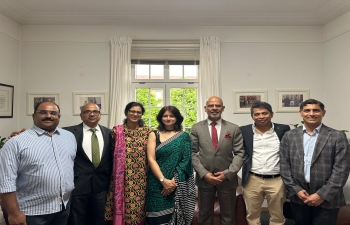 Ambassador Mridul Kumar received newly elected Executive Committee members of Indian Association Baden on 02 May 2024